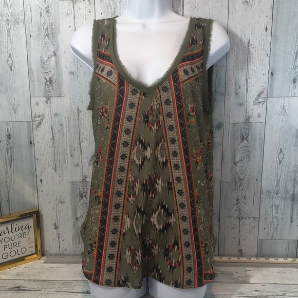 Tobi Boho Double V-Neck Tank Top Medium - Picture 1 of 9